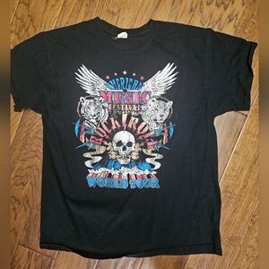 Altar'd State Graphic T Shirt Med American Music Festival Rock Roll World Tour